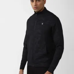 Van Heusen Flex Black Cotton Regular Fit Camouflage Jacket image 3