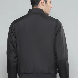 cloak & decker by monte carlo Cloak & Decker Mens Solid Black Mock Neck Full Sleeve Jacket image 2