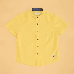 Pantaloons Junior Boys Goldfinch Cotton Solid Shirt image 2