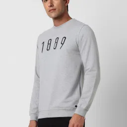 Peter England Jeans Grey Slim Fit Printed Sweatshirt image 3