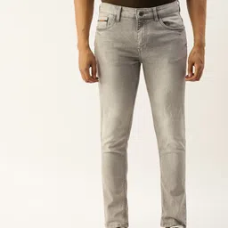 The Indian Garage Co Men Grey Slim Fit Low-Rise Clean Look Stretchable Jeans-picture-15