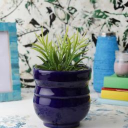 VarEesha Navy Blue Ceramic Planter Pot - Set of 2-picture-41