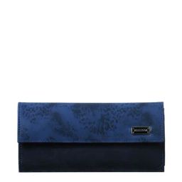 Bellissa Blue Printed Premium Tri-Fold Wallet for Women-picture-28
