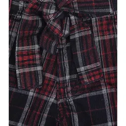 Gini & Jony Kids Navy & Red Cotton Plaid Shorts image 3