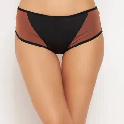 Clovia Black & Brown Cotton Hipster Panty-picture-37