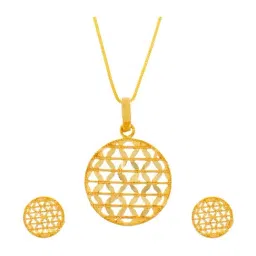 Waman Hari Pethe Jewellers 22k Gold Pendant Set for Women-picture-17