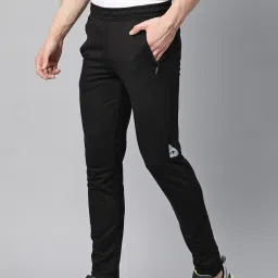 ALCIS Black Regular Fit Printed Sports Trackpants image 3