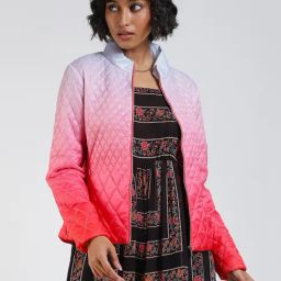 Label Ritu Kumar Pink Quilted Jacket-picture-5