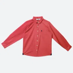 Cantabil Kids Peach Cotton Printed Full Sleeves Shirt-picture-33