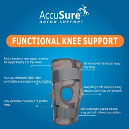 AccuSure Bi-Axial Heavy Duty muscle Joint Protection Functional Knee Support - Size-XXL image 3