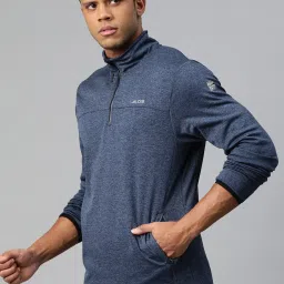 ALCIS Blue Slim Fit Self Design Sweatshirt image 3