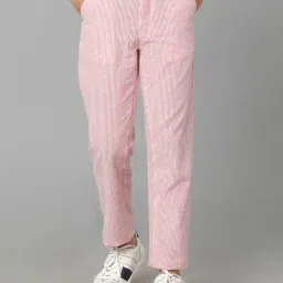 Under Fourteen Only Kids Red & White Striped Trousers-picture-28