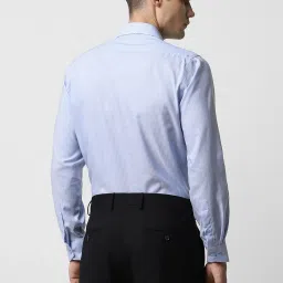 Van Heusen Blue Regular Fit Striped Shirt image 2