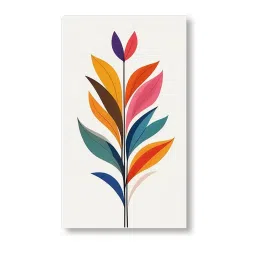 Nestroots Bouquet of Colorful Flowers White Frame Floral Canvas Wall Painting - Set of 4 image 2