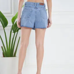 KASSUALLY Blue Cotton Skorts image 2