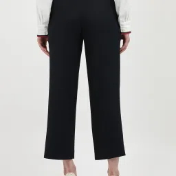 TOMMY HILFIGER Black Relaxed Fit Mid Rise Pants image 2