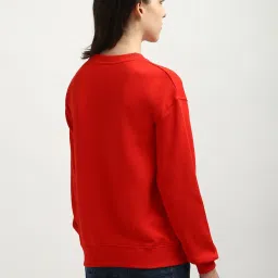 TOMMY HILFIGER Red Cotton Graphic Print Sweatshirt image 2