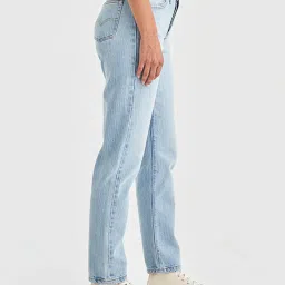 Levi's 501 Light Blue Regular Fit High Rise Jeans image 3