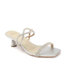 Carlton London Women's Silver Casual Sandals image 2
