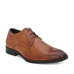San Frissco Men's Tan Derby Shoes image 3