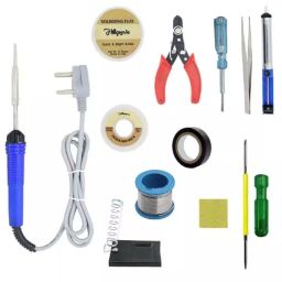 Hillgrove 12 Pcs 25 W Flat Tip Complete Soldering Iron Machine Tool Kit, HGFC001-picture-24