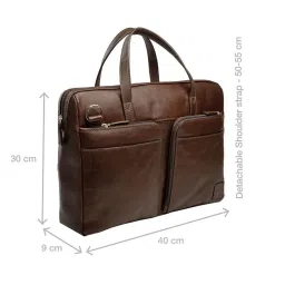 Hidesign Brown Leather Medium Messenger Bag image 3