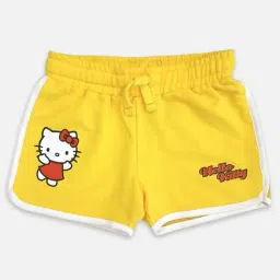 Kidsville Girls Yellow Printed Shorts-image-32
