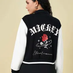 Honey by Pantaloons Black & White Cotton Printed Sweatshirt image 2