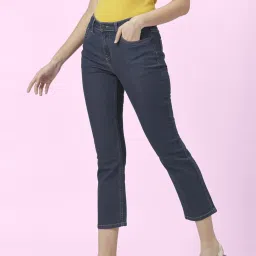 People by Pantaloons Blue Cotton High Rise Jeans image 3