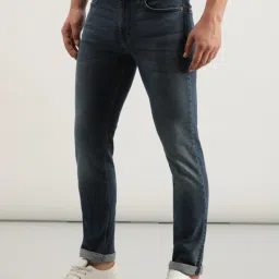 Lee Travis Dark Blue Slim Fit Lightly Washed Jeans image 3