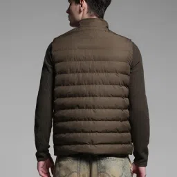 Jack & Jones Brown Polyester Regular Fit Solid Puffer Jacket image 2