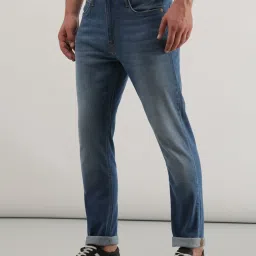 Lee Bruce Blue Skinny Fit Lightly Washed Jeans image 3