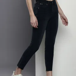 Calvin Klein Regular Dark Blue Lightly Washed High Rise Jeans image 3