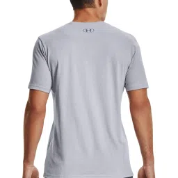 Under Armour Grey Cotton Regular Fit Printed Sports T-Shirt image 2
