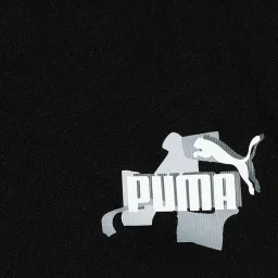 Puma Kids Essentials Street Art Black Cotton Printed Shorts image 3