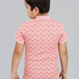 3PIN Boys Pink Cotton Printed T-Shirts image 2