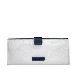 Hidesign Atria Cro Mel Ran White Textured Bi-Fold Wallet for Women image 3