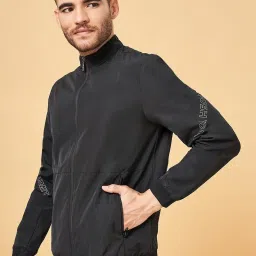 Urban Ranger by Pantaloons Black Regular Fit Printed Jacket image 3