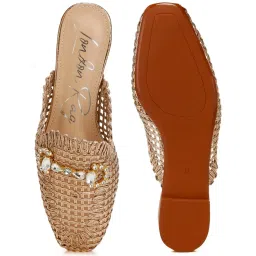 London Rag Women's Rose Gold Mule Shoes image 3