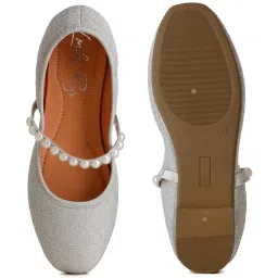 London Rag Women's Silver Mary Jane Shoes image 3