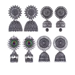 Sangria Silver-Plated Alloy Earrings-picture-32