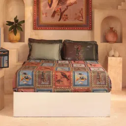 Mytrident Shivan and Narresh King Size Bedsheet with 4 Pillow Covers image 2