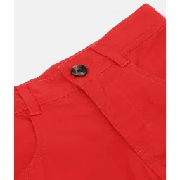 United Colors of Benetton Kids Red Solid Shorts image 3