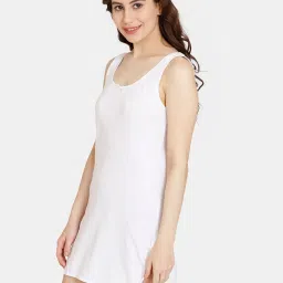 Rosaline by Zivame White Full Coverage Camisole image 3