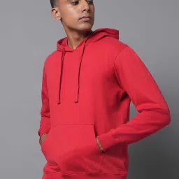 High Star Red Regular Fit Hooded Sweatshirt image 3
