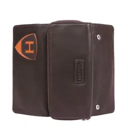Hidesign Sports Brown Solid Tri-Fold Wallet for Women image 3