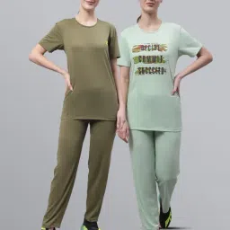 Vimal Jonney Green Printed T-Shirt With Track Pants - Pack of 2-picture-18