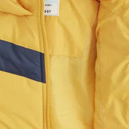 Pantaloons Junior Yellow & Blue Color Block Full Sleeves Jacket image 3