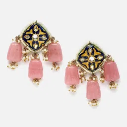 Dugran By Dugristyle Pink & Blue Drop Earrings for Women image 3