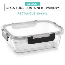 MAGNUS Solid Grey Borosilicate 1040ml Rectangle Container image 2